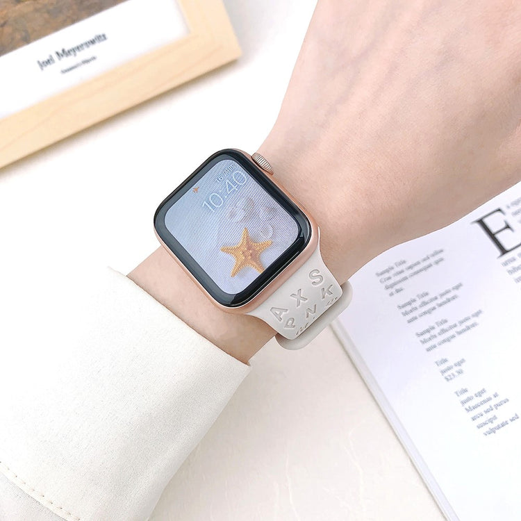 Stilren Silikone Universal Rem passer til Apple Smartwatch - Sølv#serie_15