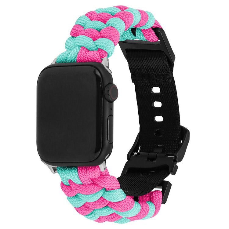 Super Hårdfør Nylon Universal Rem passer til Apple Smartwatch - Pink#serie_1
