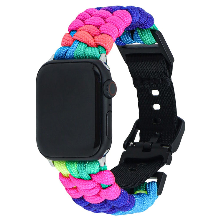 Super Hårdfør Nylon Universal Rem passer til Apple Smartwatch - Flerfarvet#serie_7