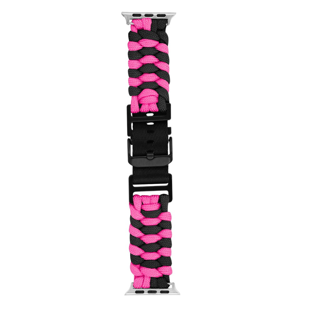 Super Hårdfør Nylon Universal Rem passer til Apple Smartwatch - Pink#serie_11