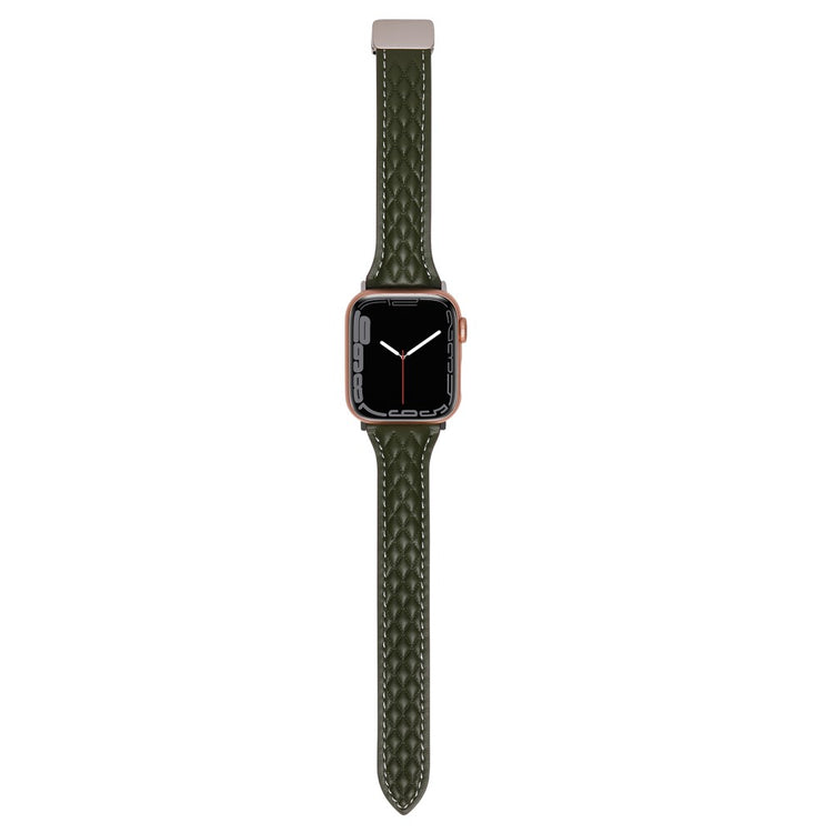 Meget Nydelig Ægte Læder Universal Rem passer til Apple Smartwatch - Grøn#serie_1