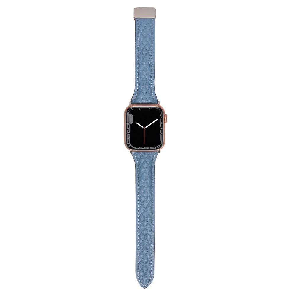 Meget Nydelig Ægte Læder Universal Rem passer til Apple Smartwatch - Blå#serie_4