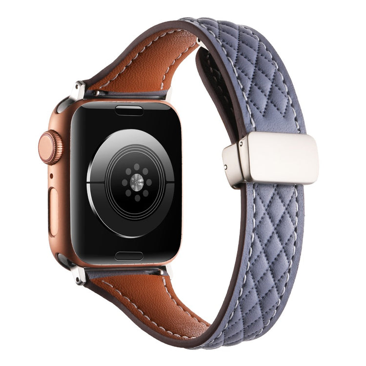 Meget Nydelig Ægte Læder Universal Rem passer til Apple Smartwatch - Blå#serie_6