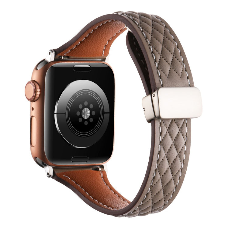 Meget Nydelig Ægte Læder Universal Rem passer til Apple Smartwatch - Brun#serie_9