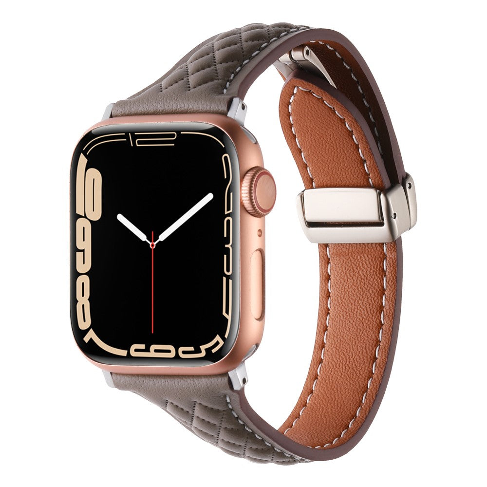 Meget Nydelig Ægte Læder Universal Rem passer til Apple Smartwatch - Brun#serie_9