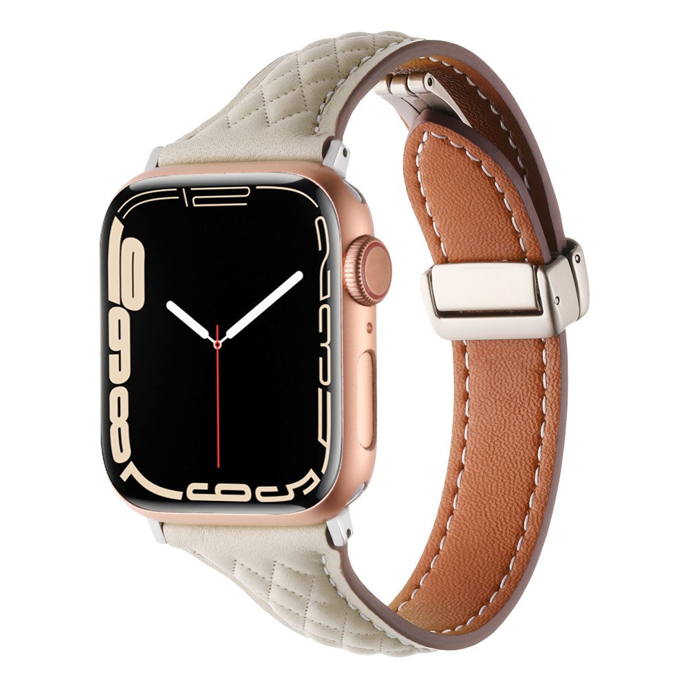 Meget Flot Ægte Læder Universal Rem passer til Apple Smartwatch - Brun#serie_5