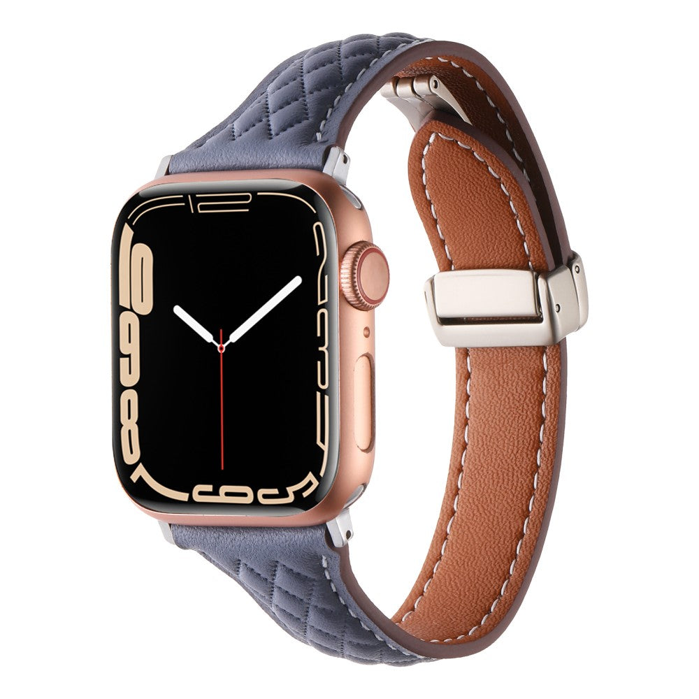 Meget Flot Ægte Læder Universal Rem passer til Apple Smartwatch - Blå#serie_6