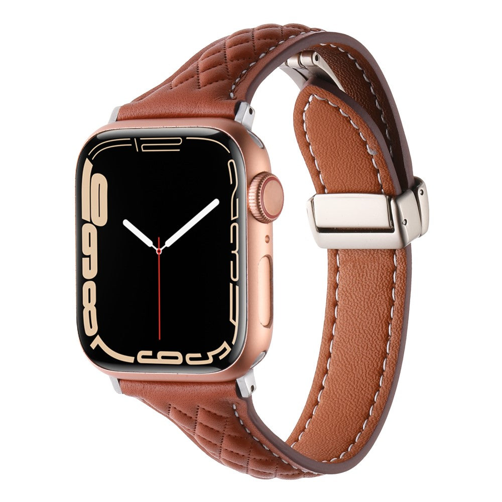 Meget Flot Ægte Læder Universal Rem passer til Apple Smartwatch - Brun#serie_8