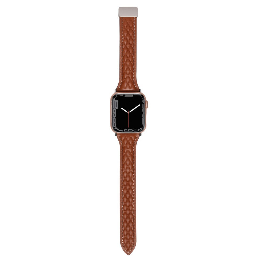 Meget Flot Ægte Læder Universal Rem passer til Apple Smartwatch - Brun#serie_8