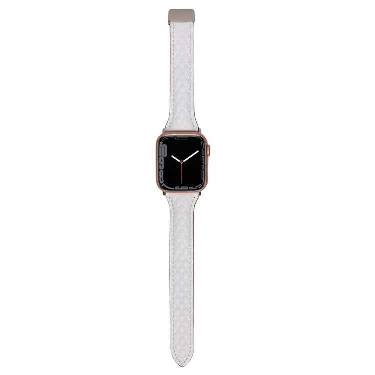 Meget Flot Ægte Læder Universal Rem passer til Apple Smartwatch - Hvid#serie_11