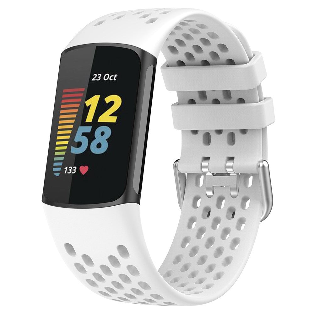 Silikone Universal Rem passer til Fitbit Charge 5 / Fitbit Charge 6 - Hvid#serie_2