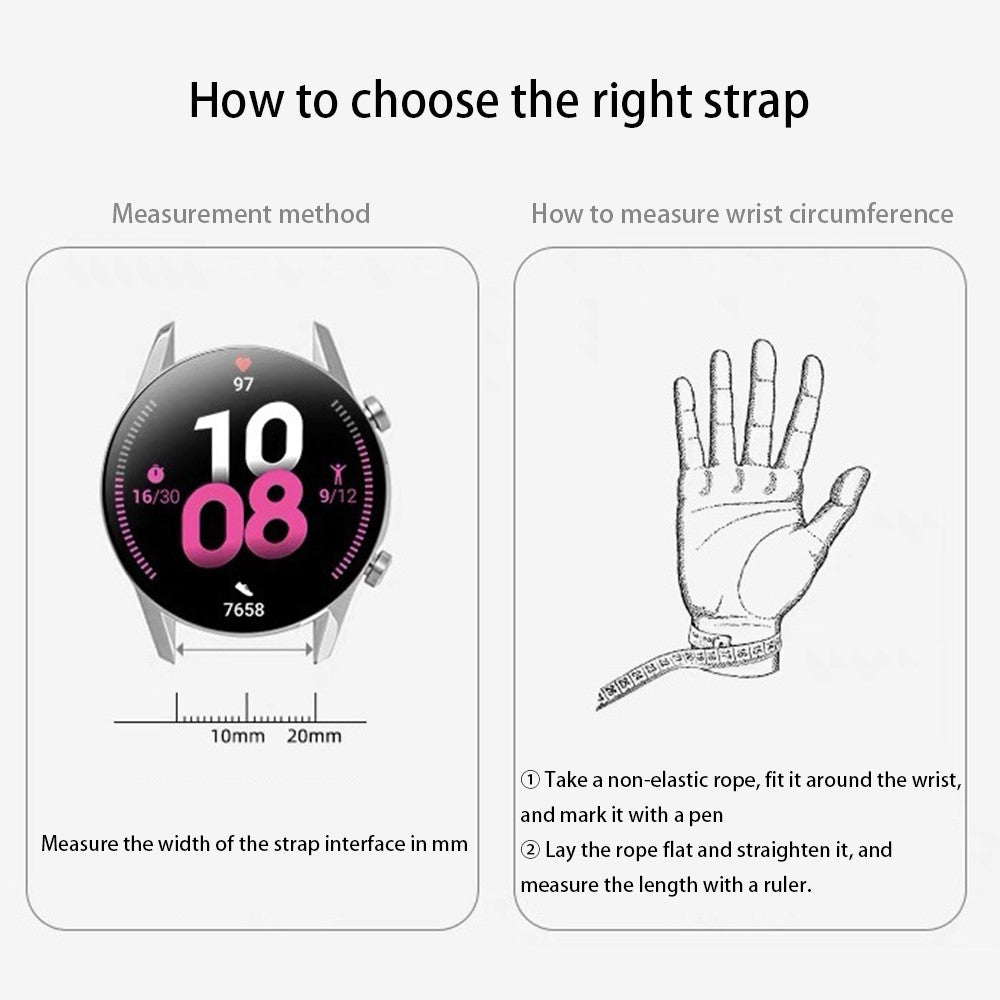 Super Skøn Ægte Læder Universal Rem passer til Apple Smartwatch - Sølv#serie_1