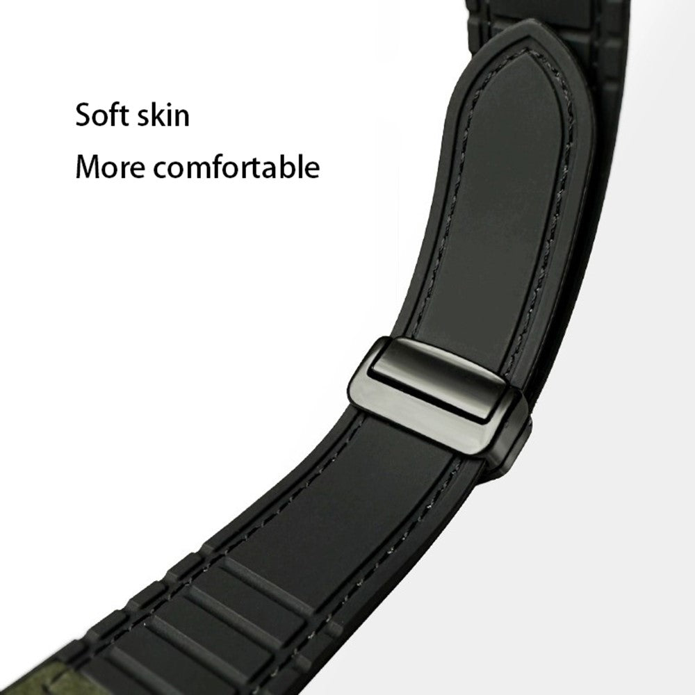 Meget Slidstærk Ægte Læder Universal Rem passer til Apple Smartwatch - Grøn#serie_2