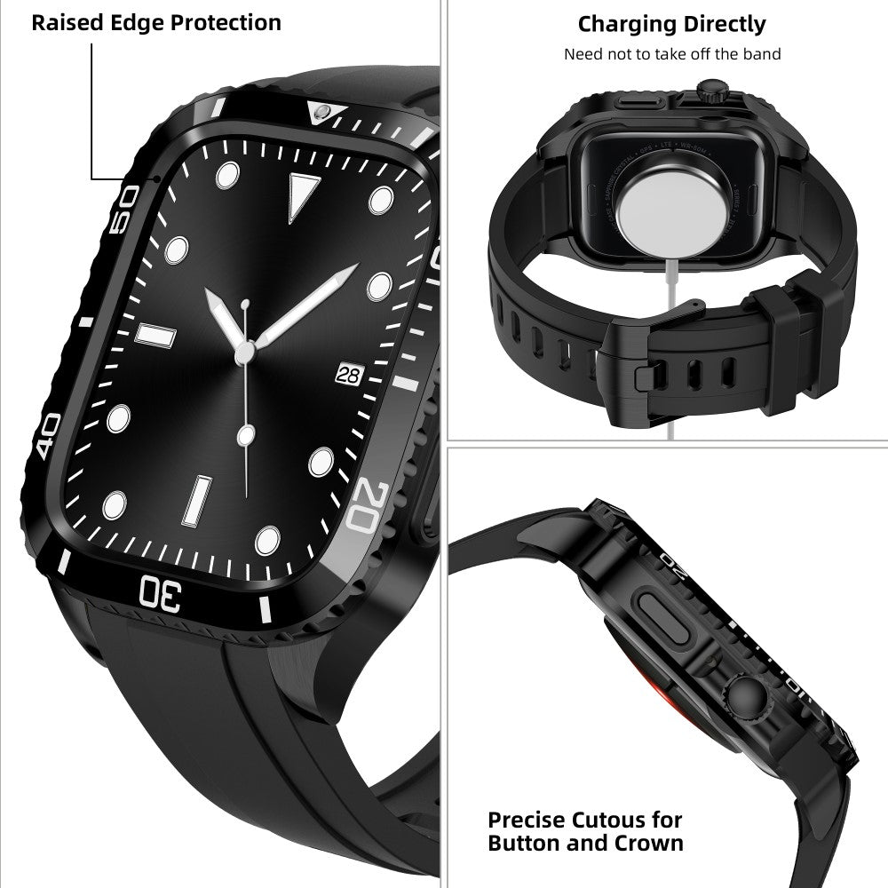 Rigtigt Slidstærk Metal Universal Rem passer til Apple Smartwatch - Sort#serie_1