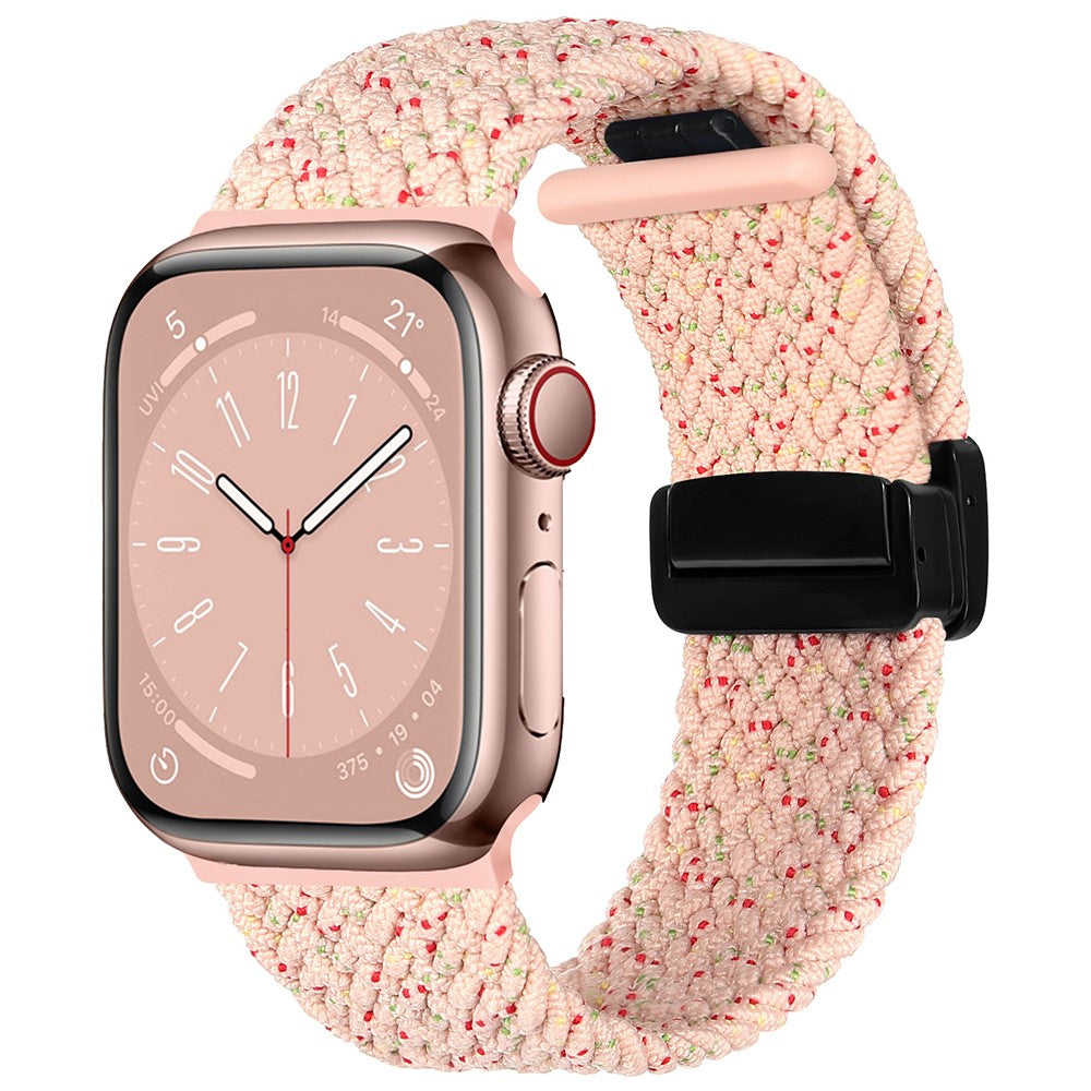 Rigtigt Godt Nylon Universal Rem passer til Apple Smartwatch - Pink#serie_3