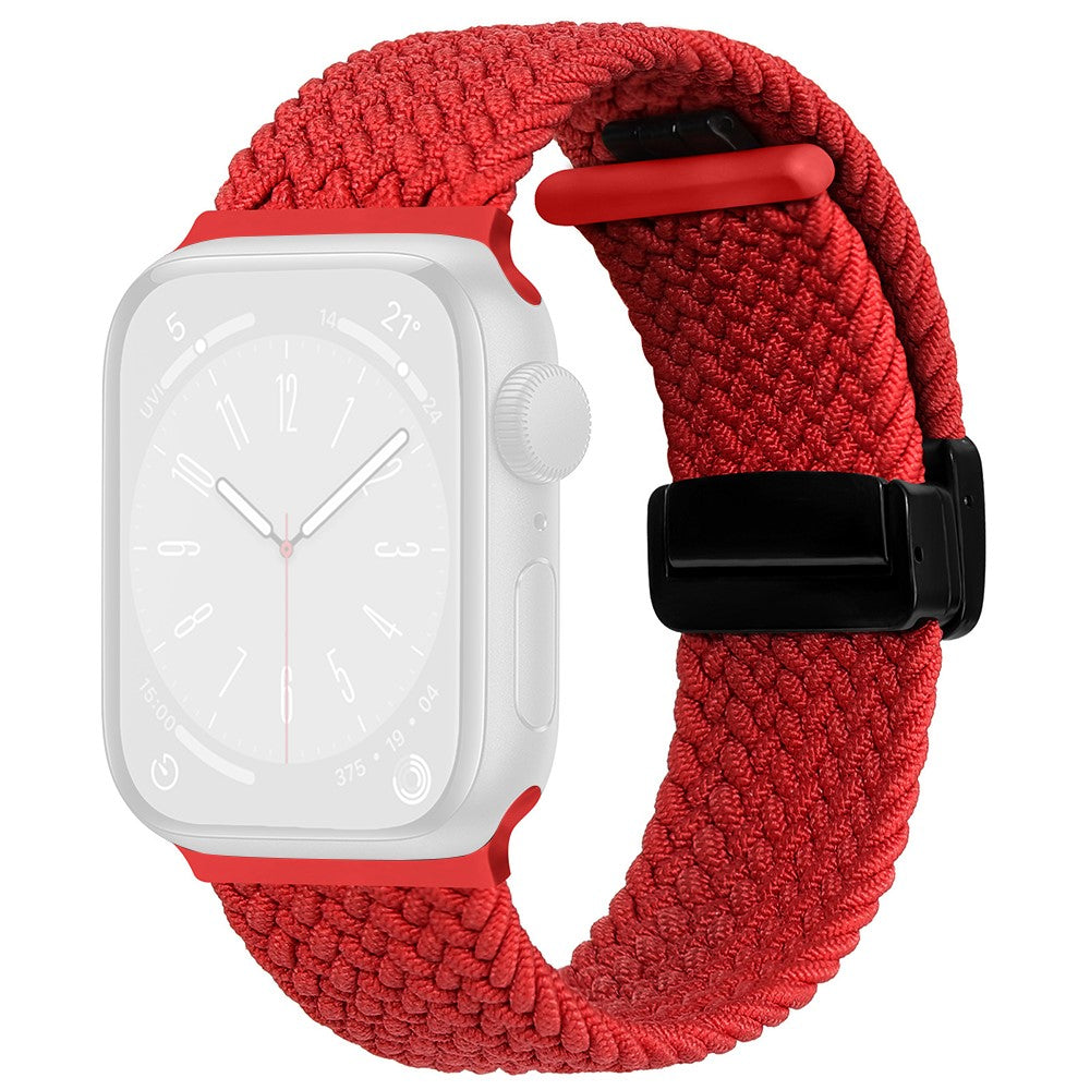 Rigtigt Godt Nylon Universal Rem passer til Apple Smartwatch - Rød#serie_4