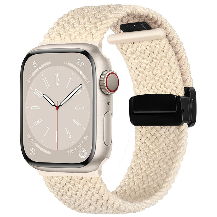 Rigtigt Godt Nylon Universal Rem passer til Apple Smartwatch - Hvid#serie_5