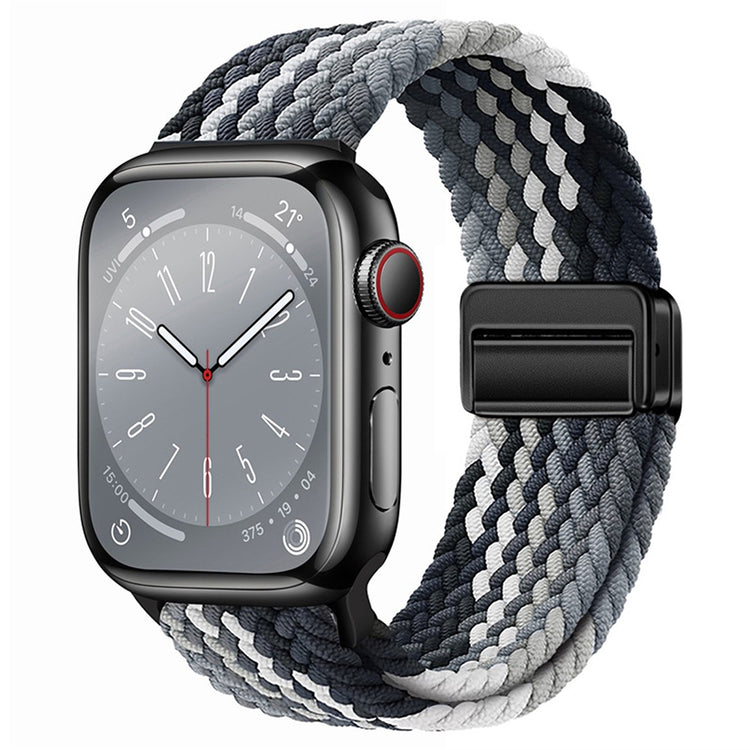 Rigtigt Godt Nylon Universal Rem passer til Apple Smartwatch - Sort#serie_17