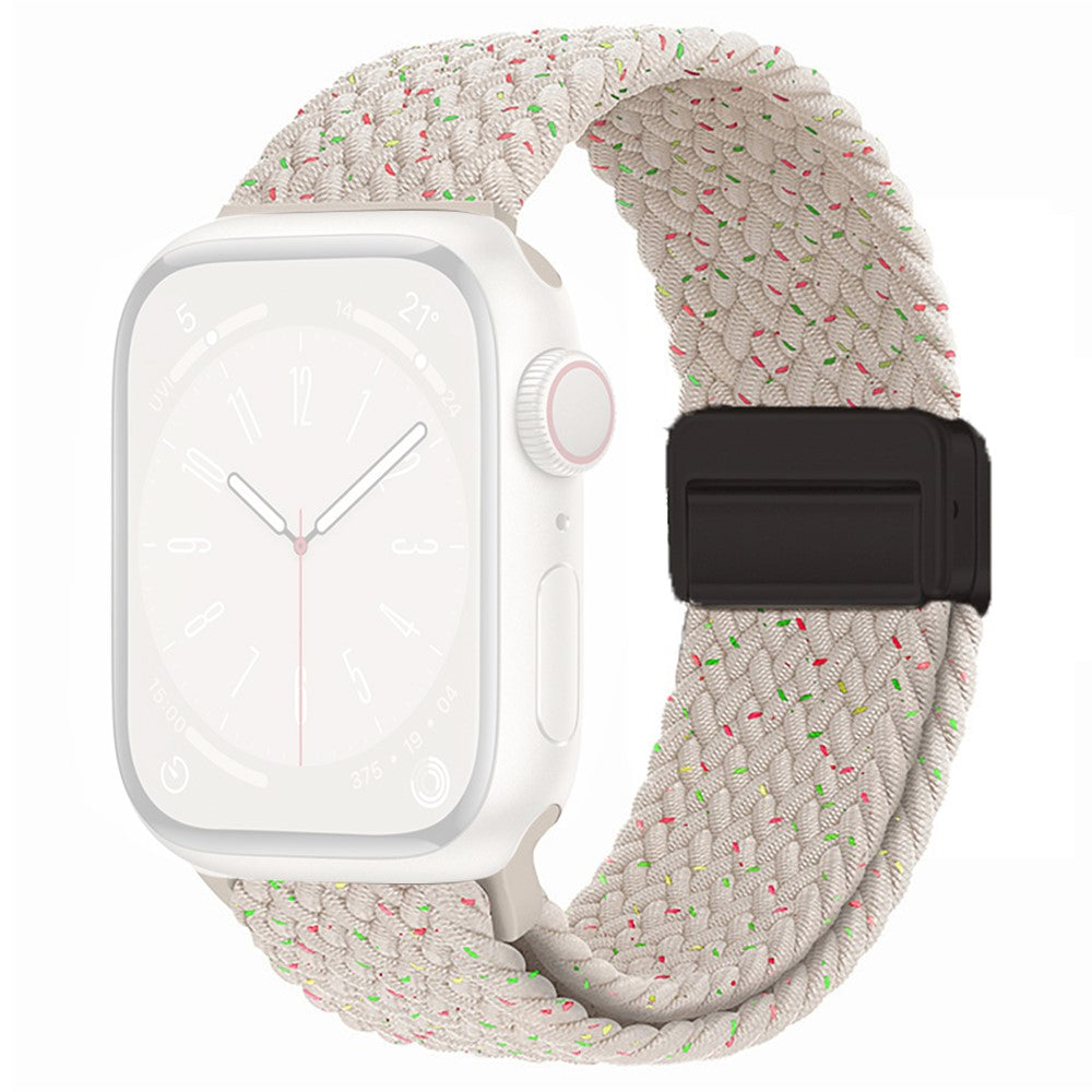 Rigtigt Godt Nylon Universal Rem passer til Apple Smartwatch - Hvid#serie_19