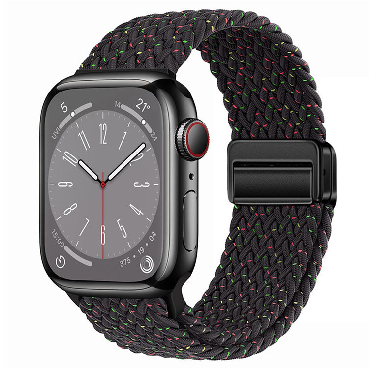 Rigtigt Godt Nylon Universal Rem passer til Apple Smartwatch - Sort#serie_20