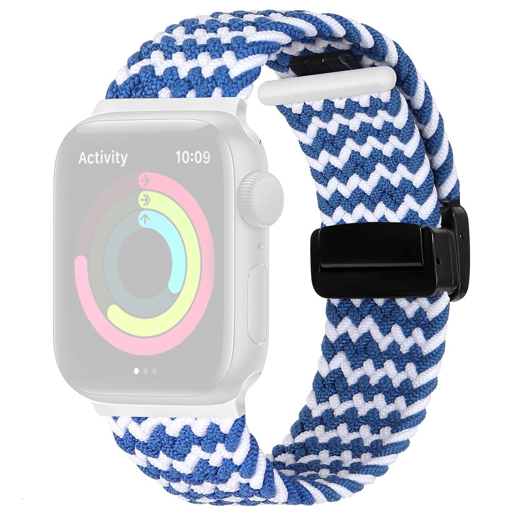 Rigtigt Godt Nylon Universal Rem passer til Apple Smartwatch - Blå#serie_23