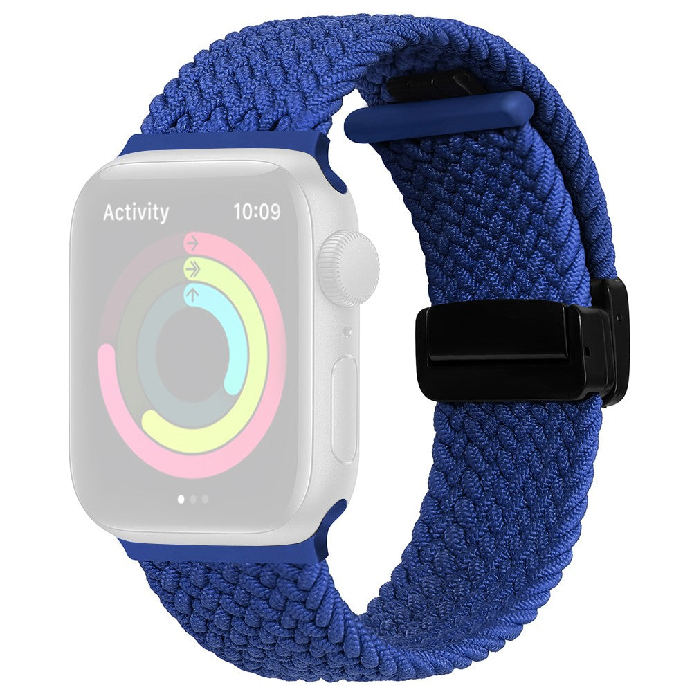 Rigtigt Godt Nylon Universal Rem passer til Apple Smartwatch - Blå#serie_26