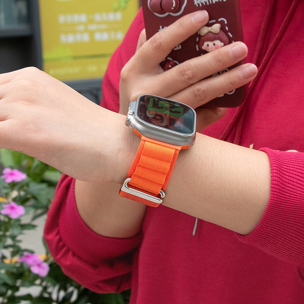 Helt Vildt Holdbart Nylon Universal Rem passer til Apple Smartwatch - Orange#serie_2