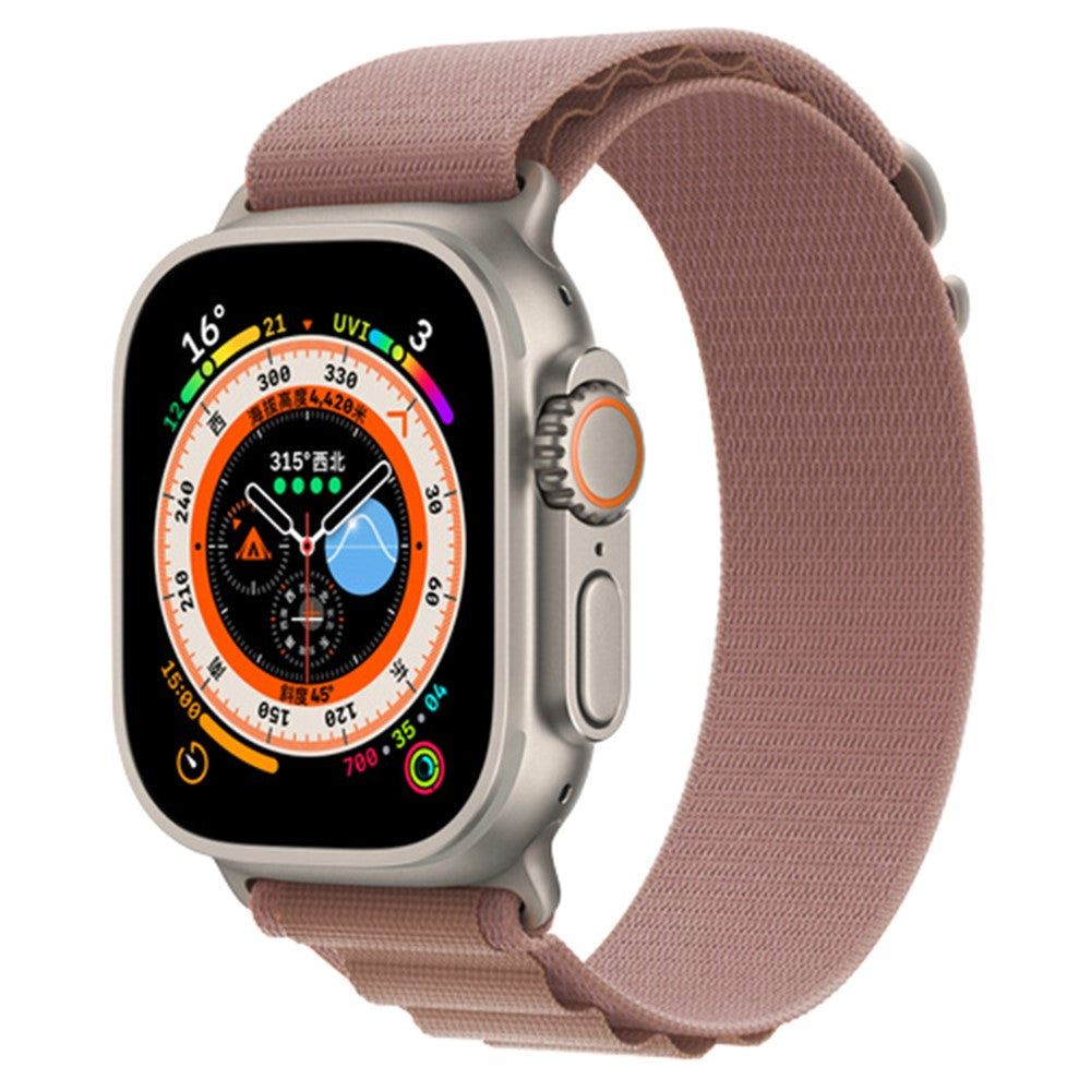 Helt Vildt Holdbart Nylon Universal Rem passer til Apple Smartwatch - Pink#serie_16