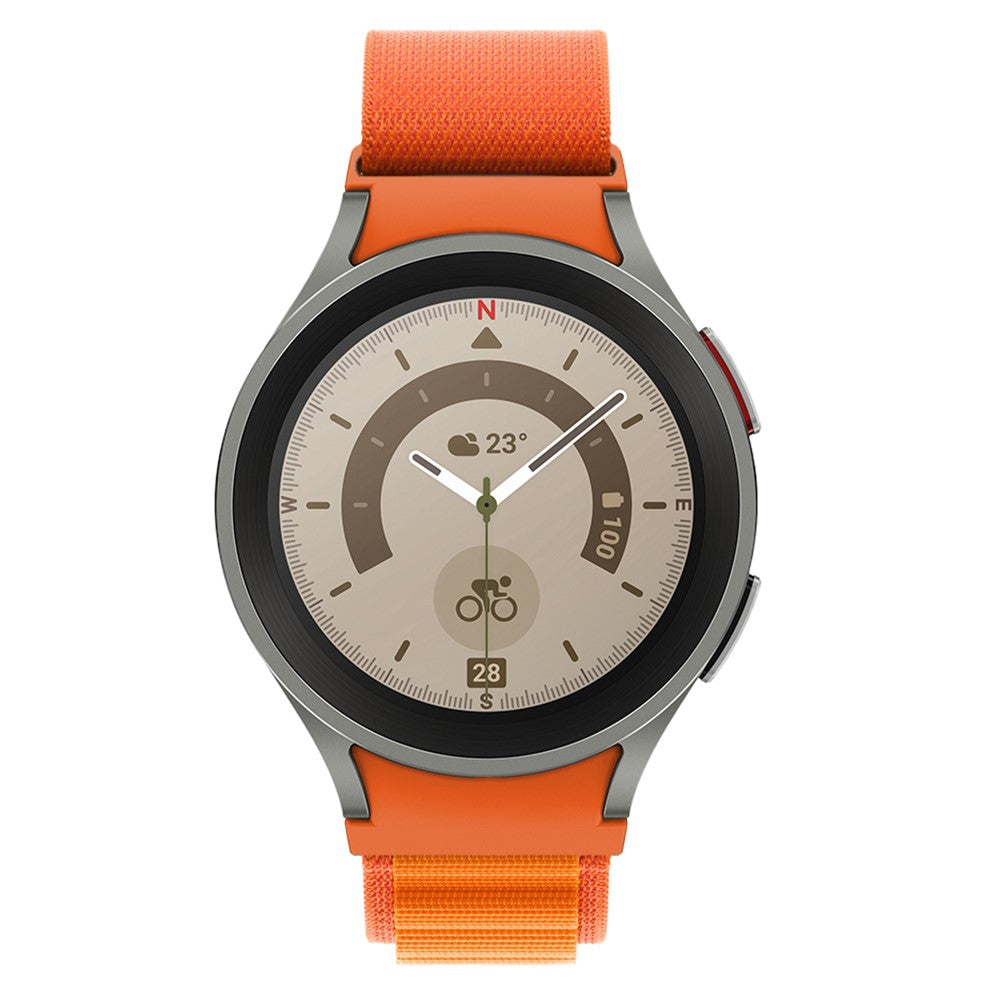 Helt Vildt Pænt Nylon Universal Rem passer til Samsung Smartwatch - Orange#serie_2