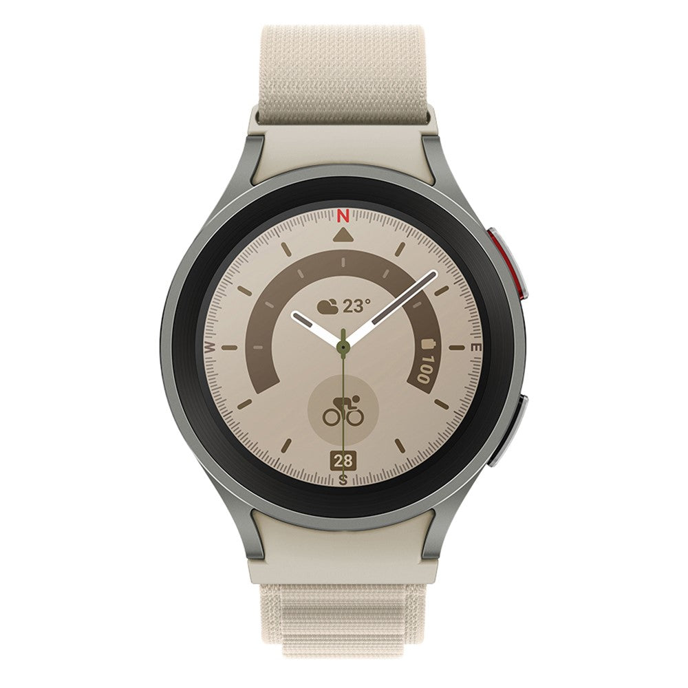 Helt Vildt Pænt Nylon Universal Rem passer til Samsung Smartwatch - Hvid#serie_7