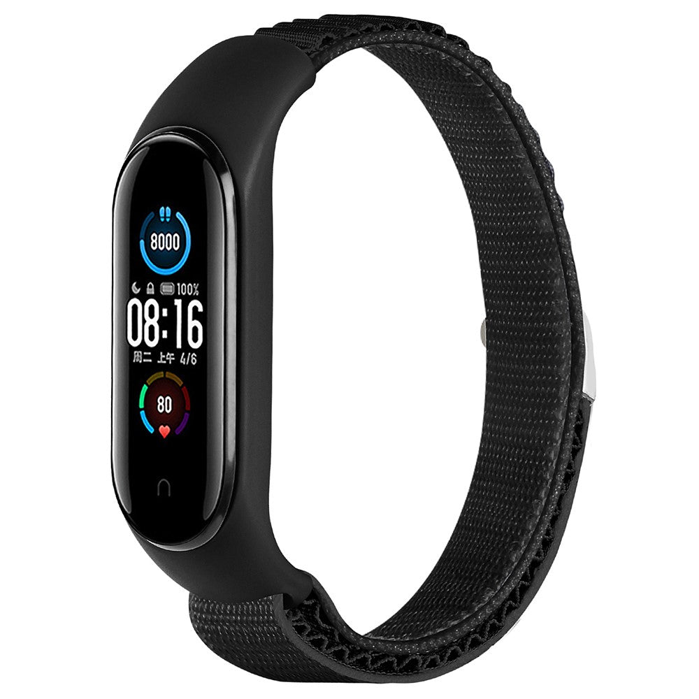 Super Godt Nylon Rem passer til Xiaomi Smart Band 8 - Sort#serie_3