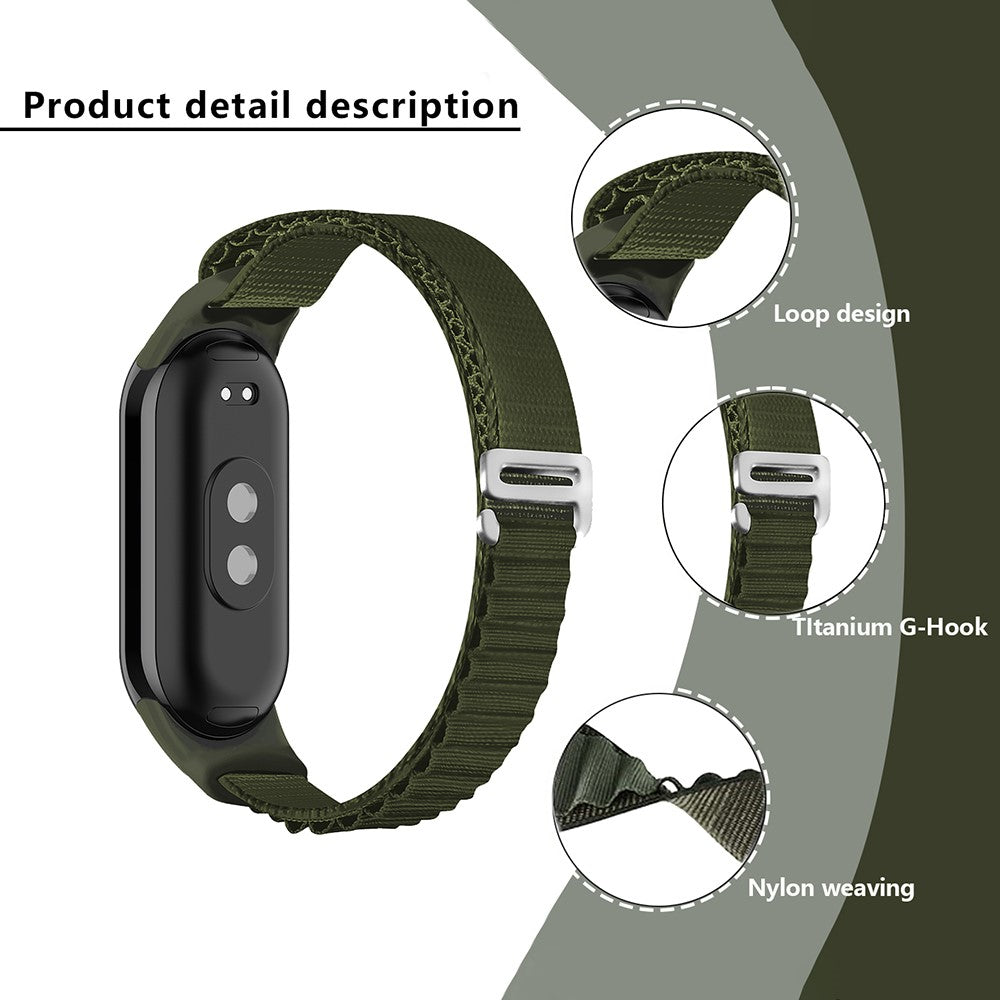 Super Godt Nylon Rem passer til Xiaomi Smart Band 8 - Grøn#serie_4