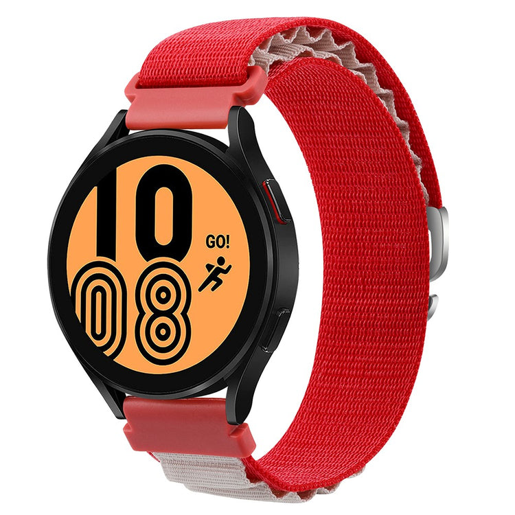 Alle Tiders Nylon Universal Rem passer til Smartwatch - Rød#serie_10