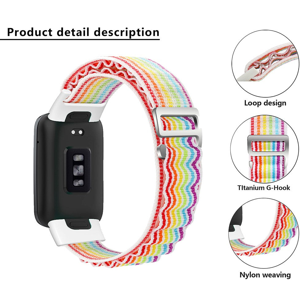 Mega Fint Nylon Rem passer til Xiaomi Mi Band 7 Pro - Orange#serie_2