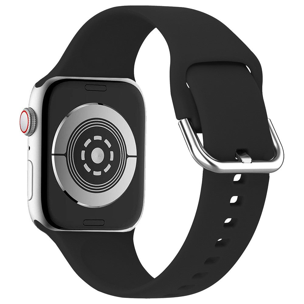 Helt Vildt Pænt Silikone Universal Rem passer til Apple Smartwatch - Sort#serie_1