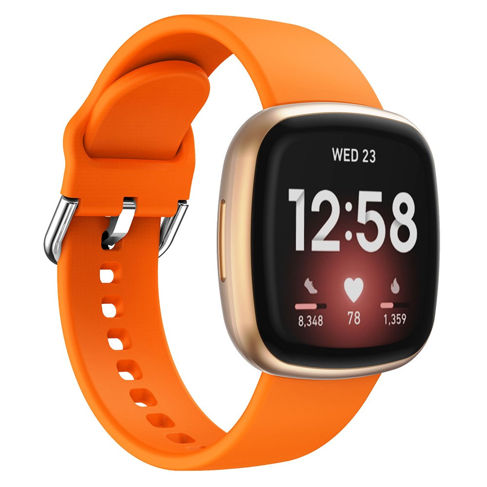 Mega Flot Silikone Universal Rem passer til Fitbit Smartwatch - Orange#serie_3