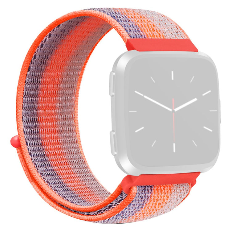 Mega Slidstærk Nylon Universal Rem passer til Fitbit Smartwatch - Orange#serie_4