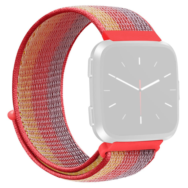 Mega Slidstærk Nylon Universal Rem passer til Fitbit Smartwatch - Rød#serie_6