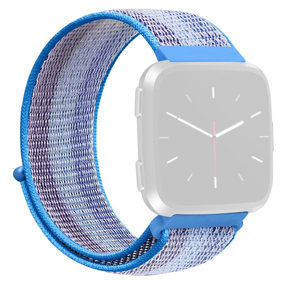 Mega Slidstærk Nylon Universal Rem passer til Fitbit Smartwatch - Blå#serie_7
