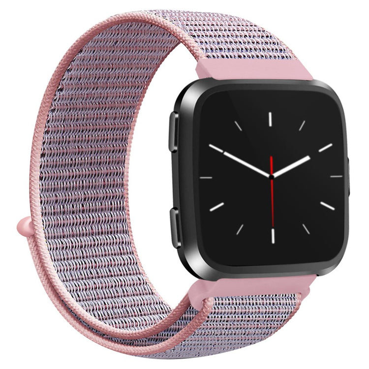 Mega Slidstærk Nylon Universal Rem passer til Fitbit Smartwatch - Pink#serie_11