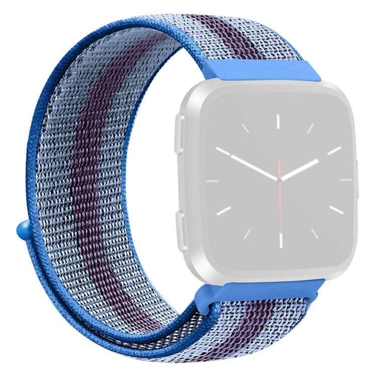 Mega Slidstærk Nylon Universal Rem passer til Fitbit Smartwatch - Blå#serie_14