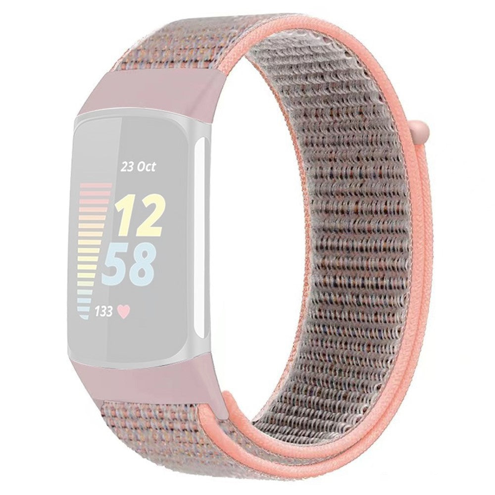 Pænt Nylon Universal Rem passer til Fitbit Charge 5 / Fitbit Charge 6 - Pink#serie_2