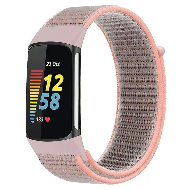 Pænt Nylon Universal Rem passer til Fitbit Charge 5 / Fitbit Charge 6 - Pink#serie_2