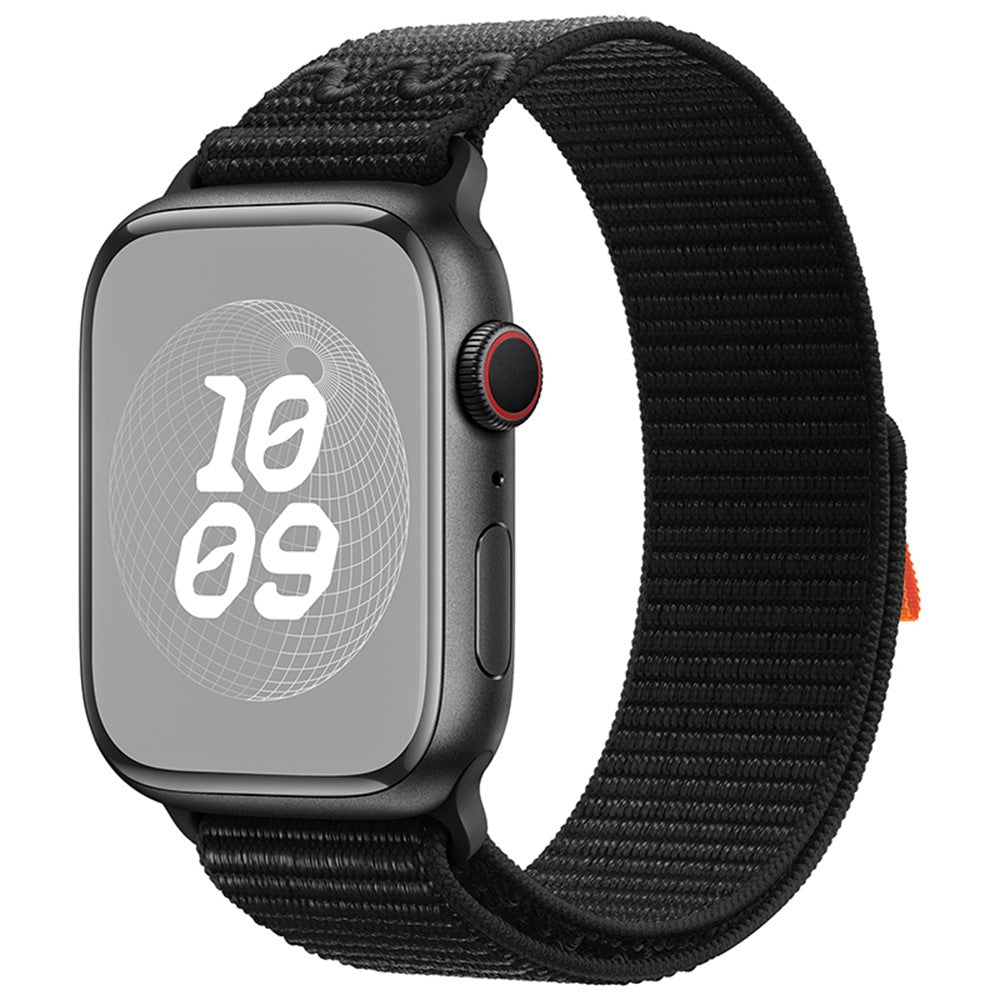 Meget Fed Nylon Universal Rem passer til Apple Smartwatch - Sort#serie_10