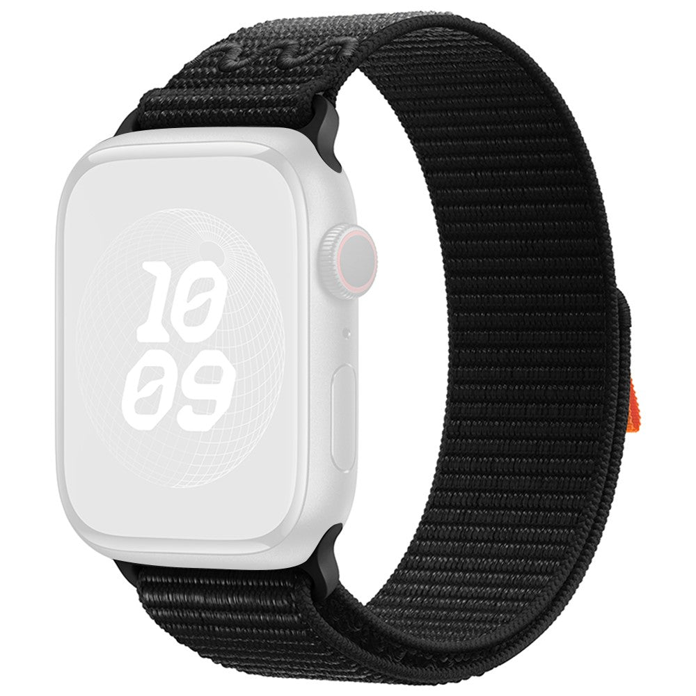 Helt Vildt Fint Nylon Universal Rem passer til Apple Smartwatch - Sort#serie_10
