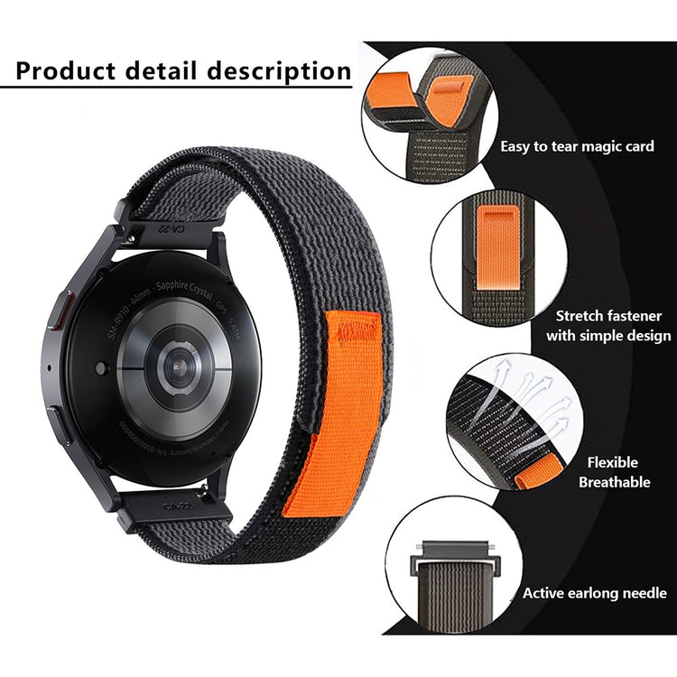 Rigtigt Elegant Nylon Universal Rem passer til Smartwatch - Flerfarvet#serie_1