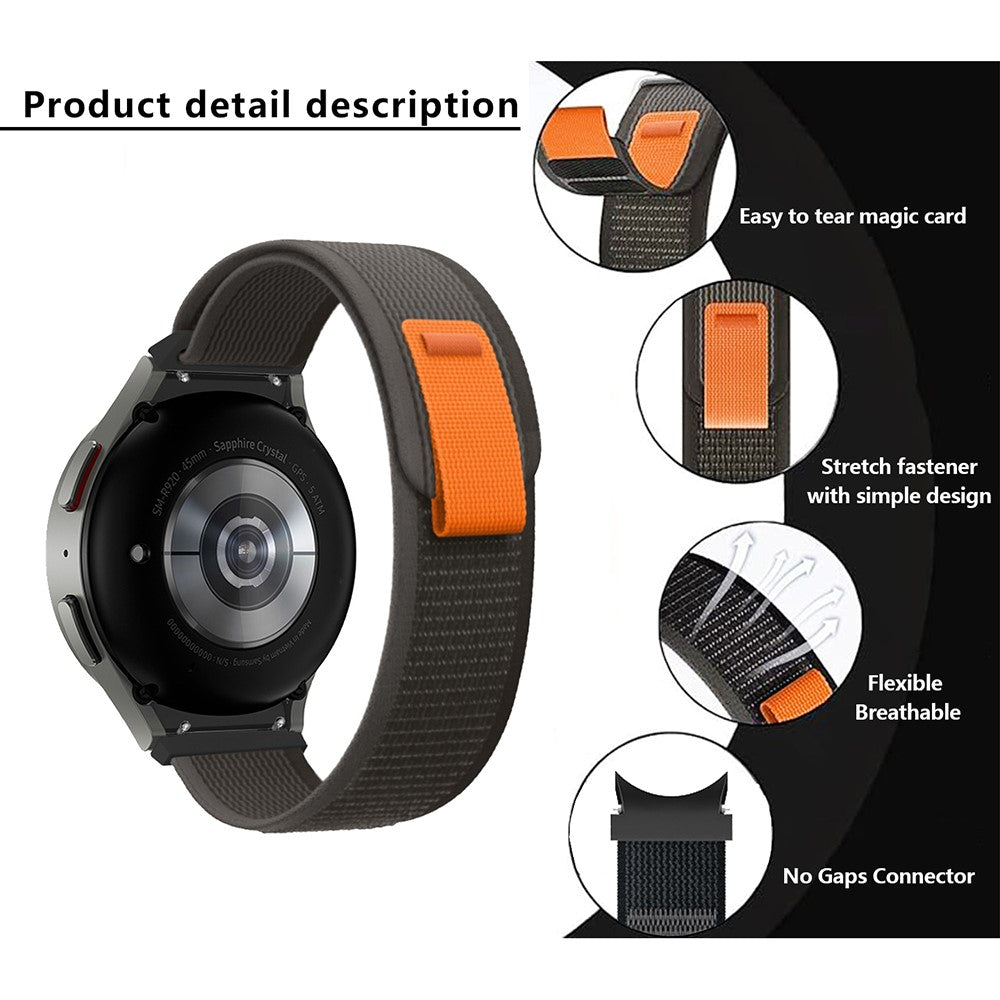 Vildt Holdbart Nylon Universal Rem passer til Samsung Smartwatch - Orange#serie_2