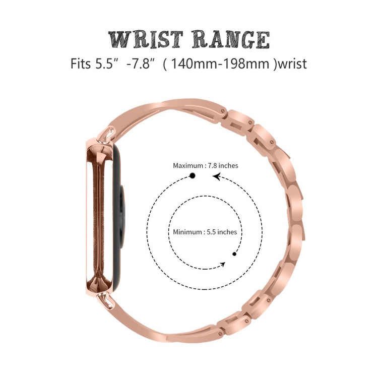 Zinc Alloy Watch Strap Xiaomi Redmi Watch 4 Bling Rhinestone Decor Bracelet - Rose Gold#serie_1