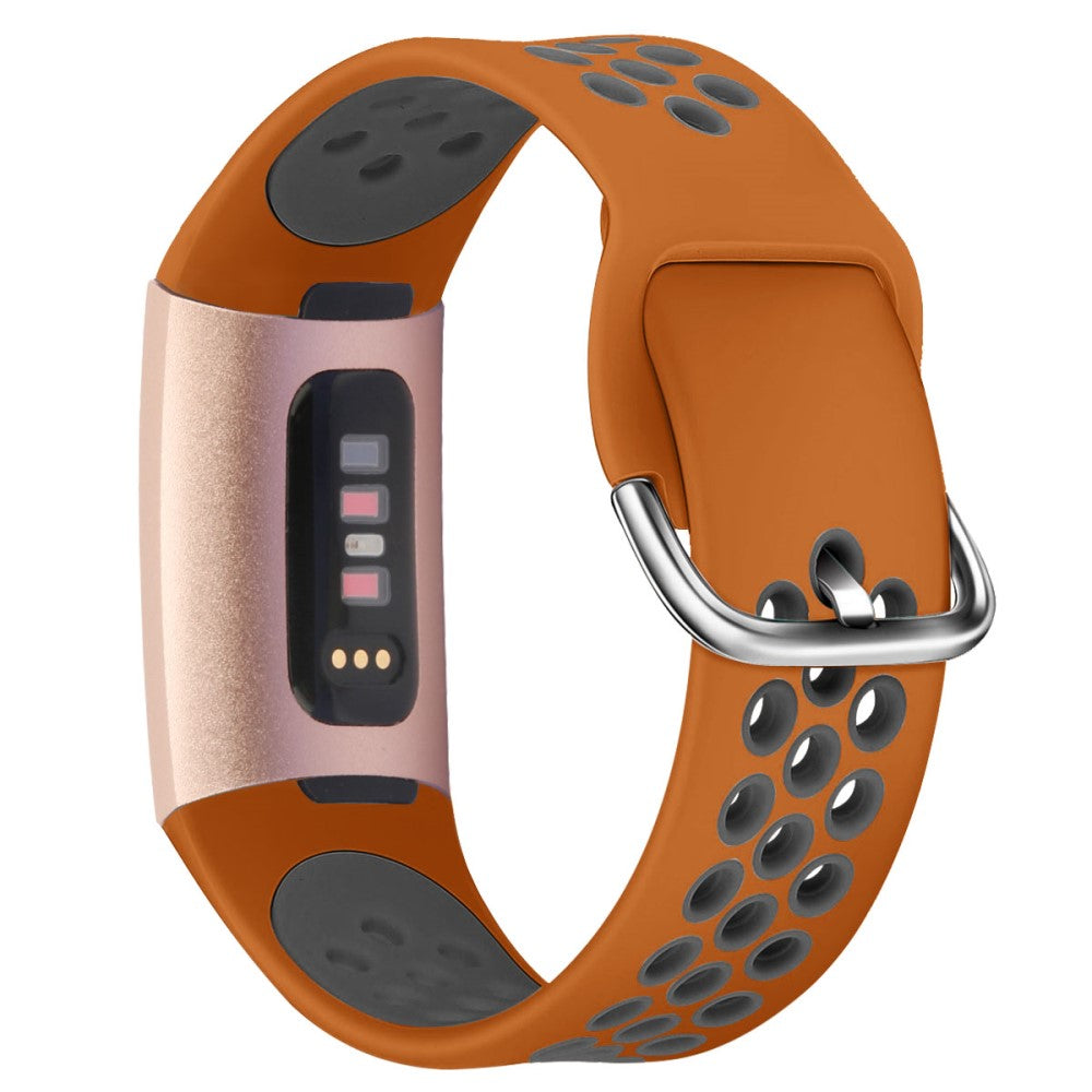 Fitbit Charge 3 / Fitbit Charge 4 Silicone Universel Strap - Orange#serie_3