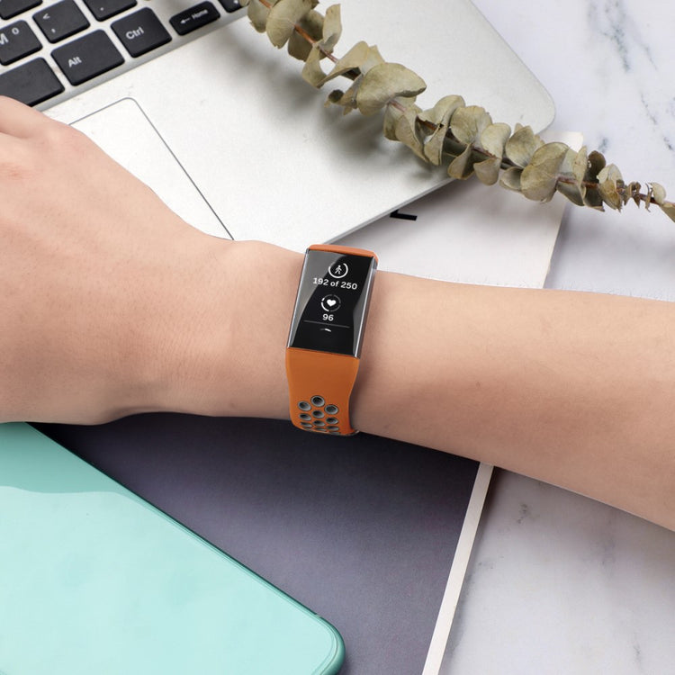 Fitbit Charge 3 / Fitbit Charge 4 Silicone Universel Strap - Orange#serie_3